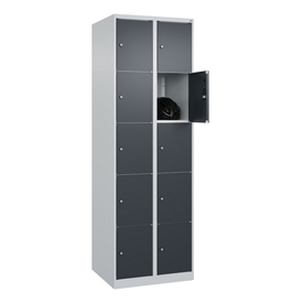 Fächerschrank mit 5 Türen übereinander